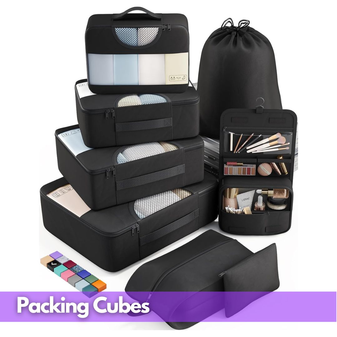 Cover Image for Veken 8-Piece Packing Cubes – Travel Organizer Set in 4 Sizes