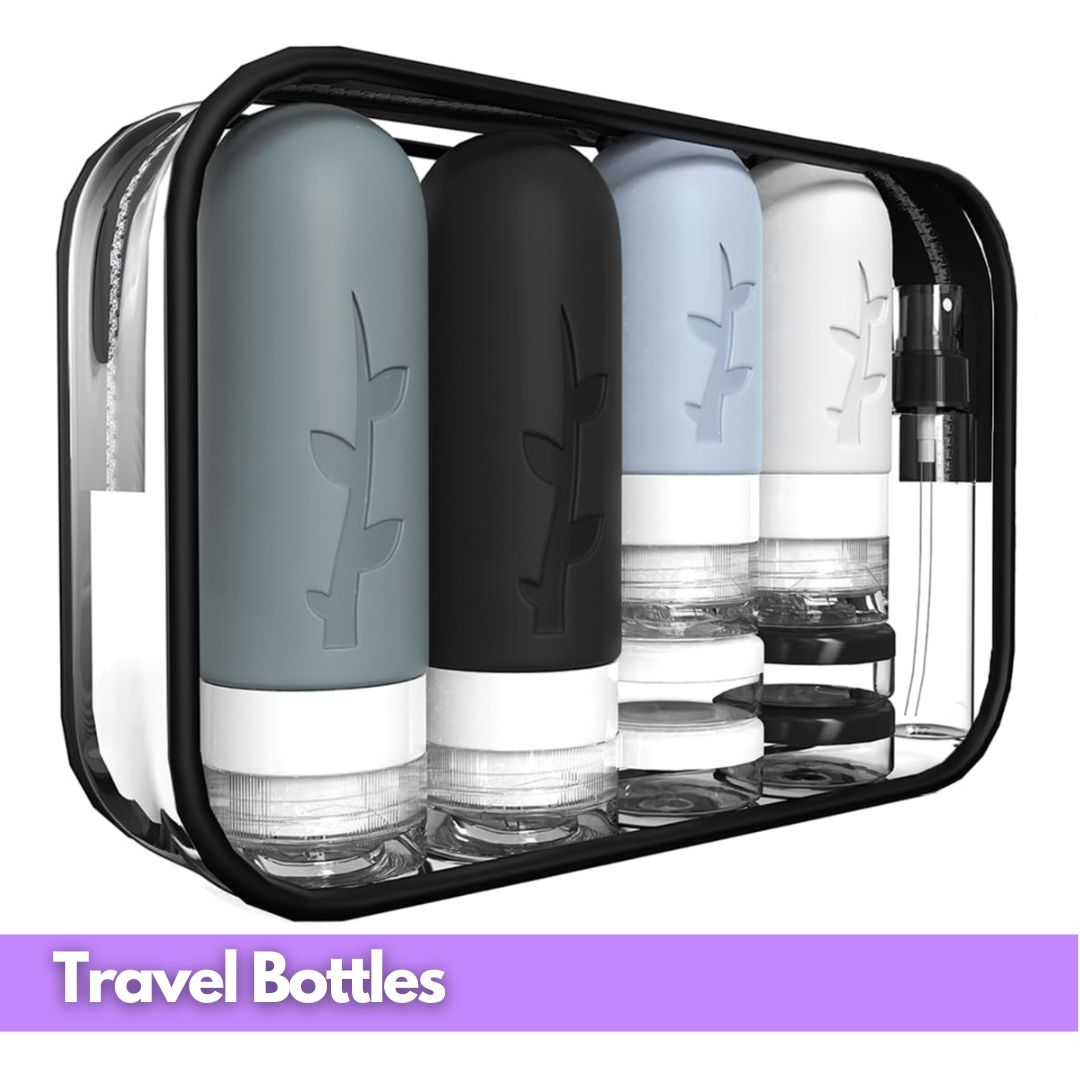 Cover Image for 18-Pack TSA-Approved Leak-Proof Travel Bottles for Toiletries